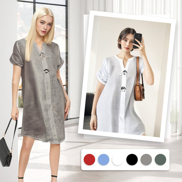 Rochie cu nasturi urbană modernă