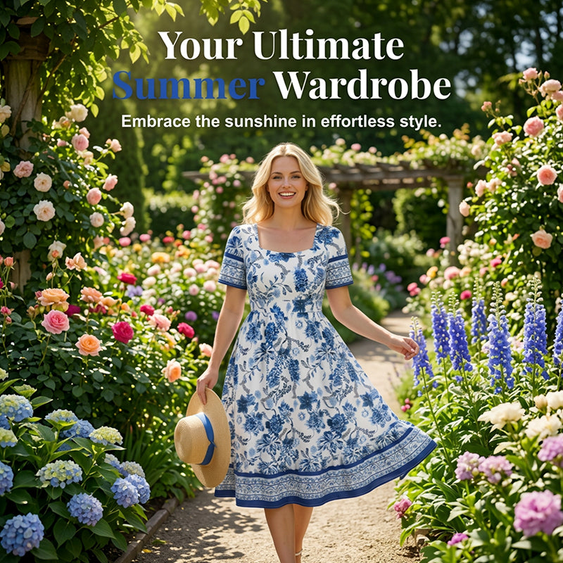 Rochie Florală Midi Stil Elegant
